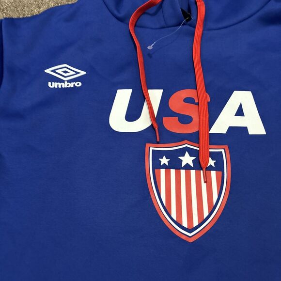 New Umbro USA National Soccer Team Men's Pull Over Hoodie Size L - Picture 5 of 10